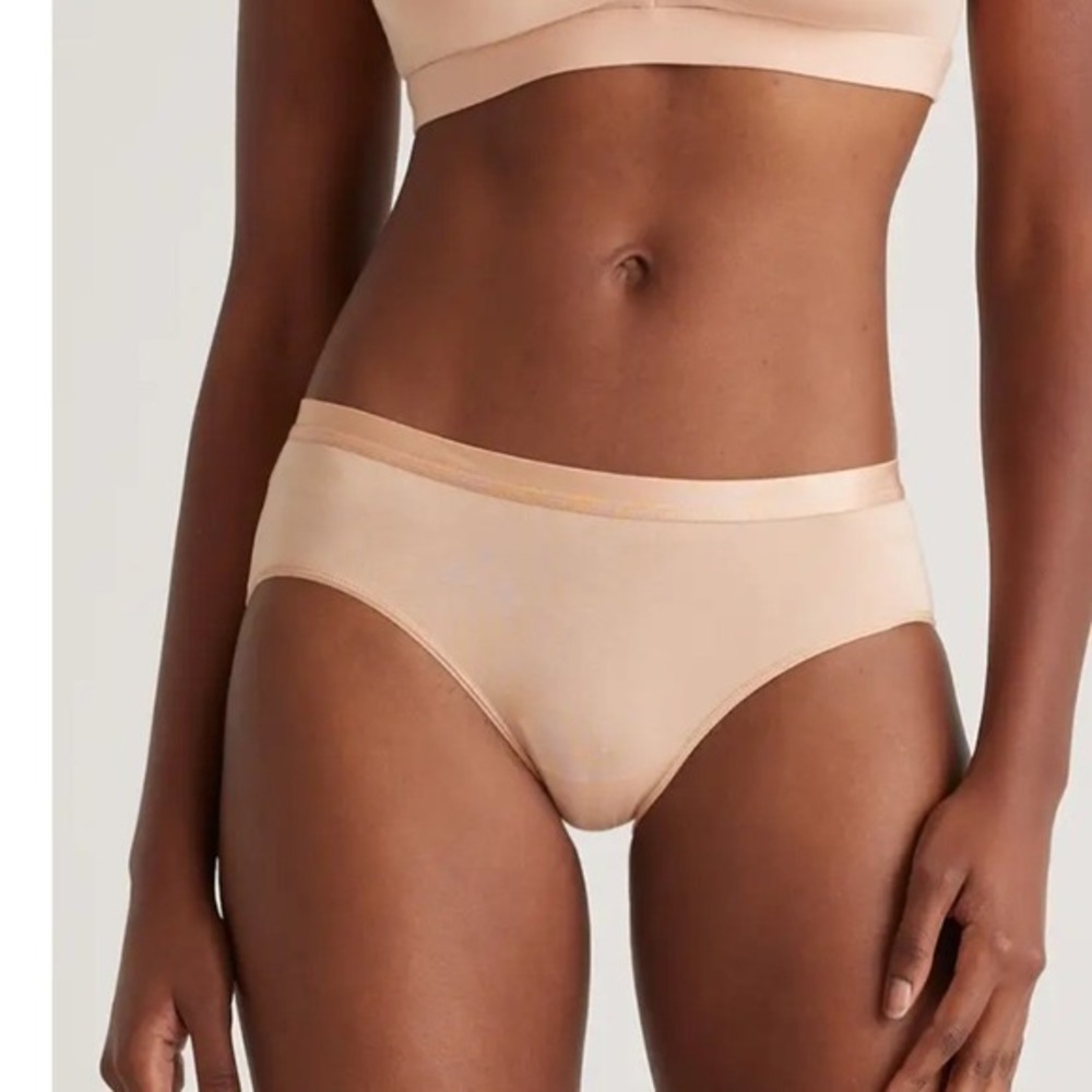 Quince Womens Micromodal Bikini Underwear Bundle 4 Pack Tan Sand Small